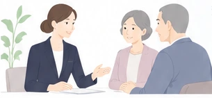 ご家族の相談に応じるスタッフのイメージ